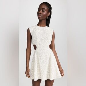 Aje Mirage Beaded Mini Dress - White - Size 8AU